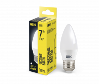 Лампа светодиодная LED 7вт Е27 белый матовая свеча ECO