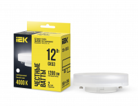 Лампа светодиодная LED 12вт GX53 белый таблетка ECO