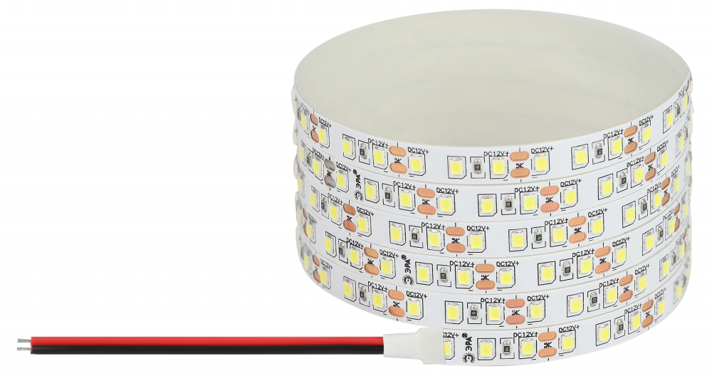 Лента светодиодная 9,6Вт/м 12В 4000К IP20 120LED/м 2835-120-4000K-12-9,6-8-IP20-1 year