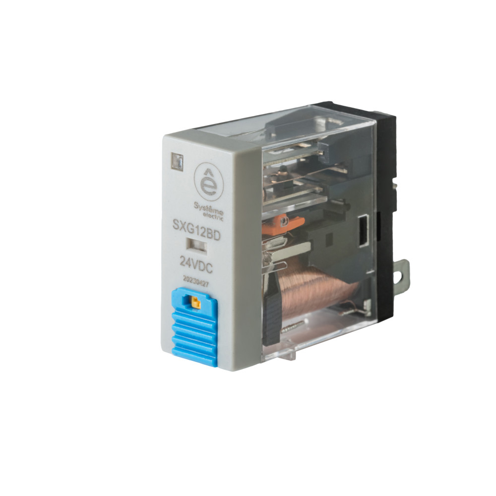 Реле 12 A 1CO 24 VDC тест кнопка LED