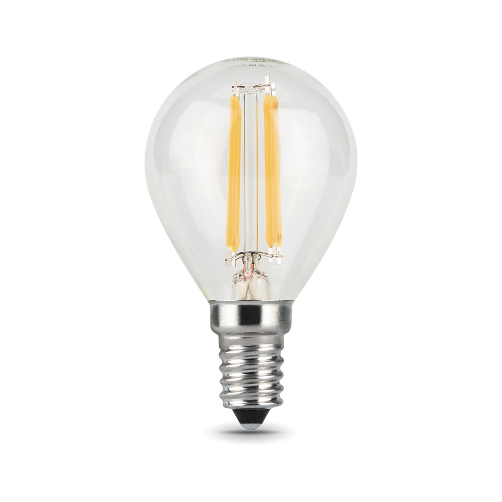 Лампа светодиодная филаментная LED 7 Вт 580 лм 4100К шар P45 нейтральный E14 AC 220В прозрачная колба Black Filament
