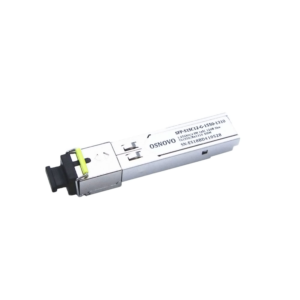 Модуль SFP 1хSC, 1.25 Гб/c, 12 дБ, DDM Tx:1550/Rx:1310 нм, до 3 км