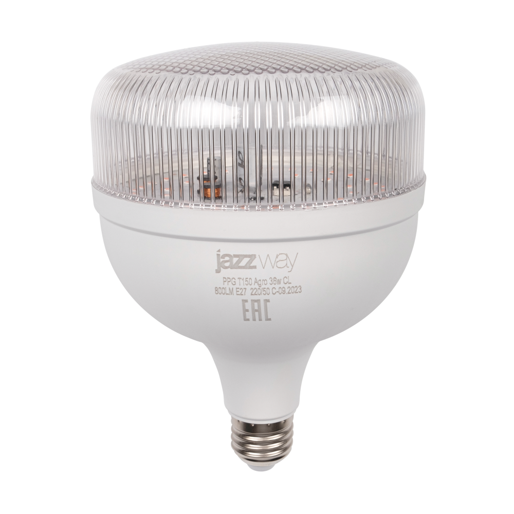 Лампа светодиодная LED 36Вт T150 Е27 прозрачная ( для растений)