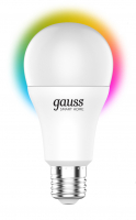 Лампа светодиодная умная LED 10 Вт 1055 Лм 2700-6500К E27 A60 RGBW +изм.цвет.темп.+диммирование управление по Wi-Fi Smart Home Gauss