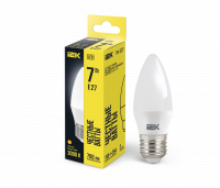 Лампа светодиодная LED 7вт Е27 тепло-белый матовая свеча ECO