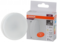 Лампа светодиодная LED 10 Вт GX53 3000К 800Лм таблетка 220 В (замена 75Вт) OSRAM