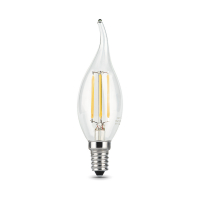 Лампа светодиодная LED 5 Вт 420 Лм 2700К теплая Е14 Свеча на ветру Filament Gauss