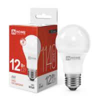 Лампа светодиодная LED-A60-VC 12Вт 230В Е27 4000К 1140Лм IN HOME