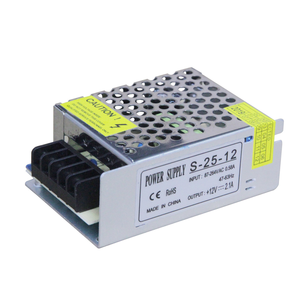 Блок питания для светодиодной ленты 30 Вт AC 100-264В Uвых 24В IP20 85х58х34мм Black