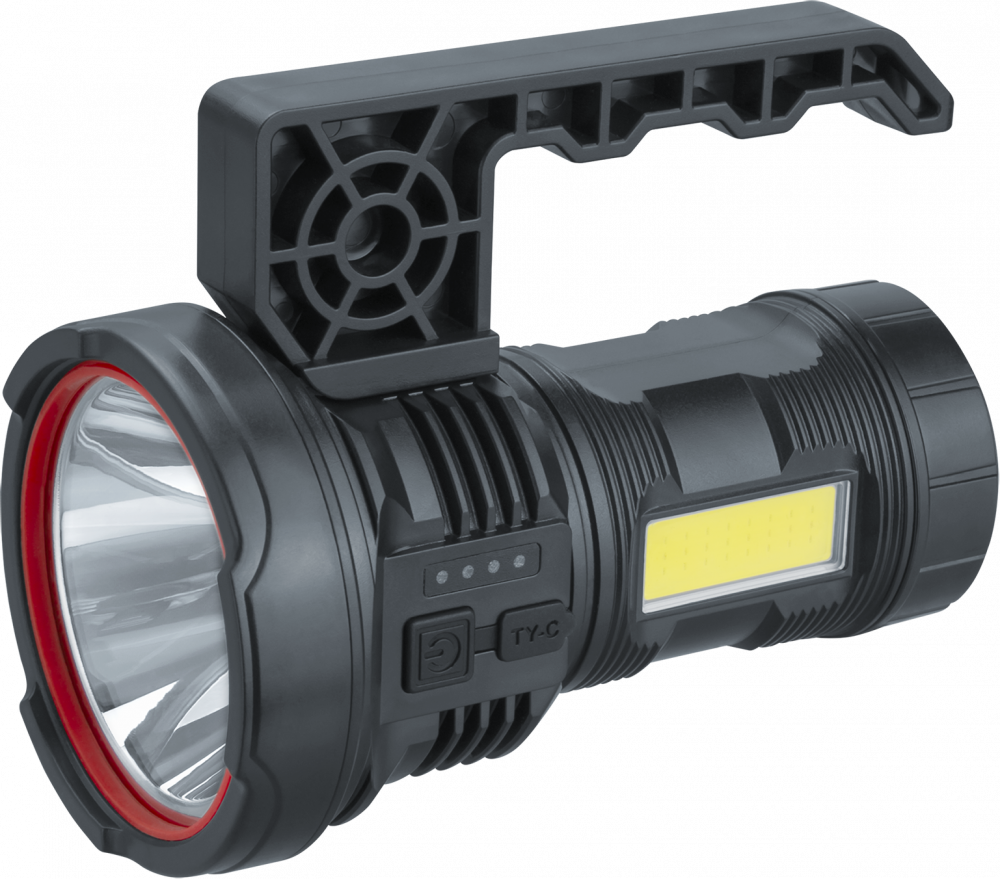 Фонарь светодиодный NPT-SP39-ACCU прожектор/кемпинг 1 LED, 3Вт + 1 COB, 5Вт