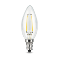 Лампа светодиодная LED 5 Вт 450 Лм 4100К белая Е14 Свеча диммируемая Filament Gauss