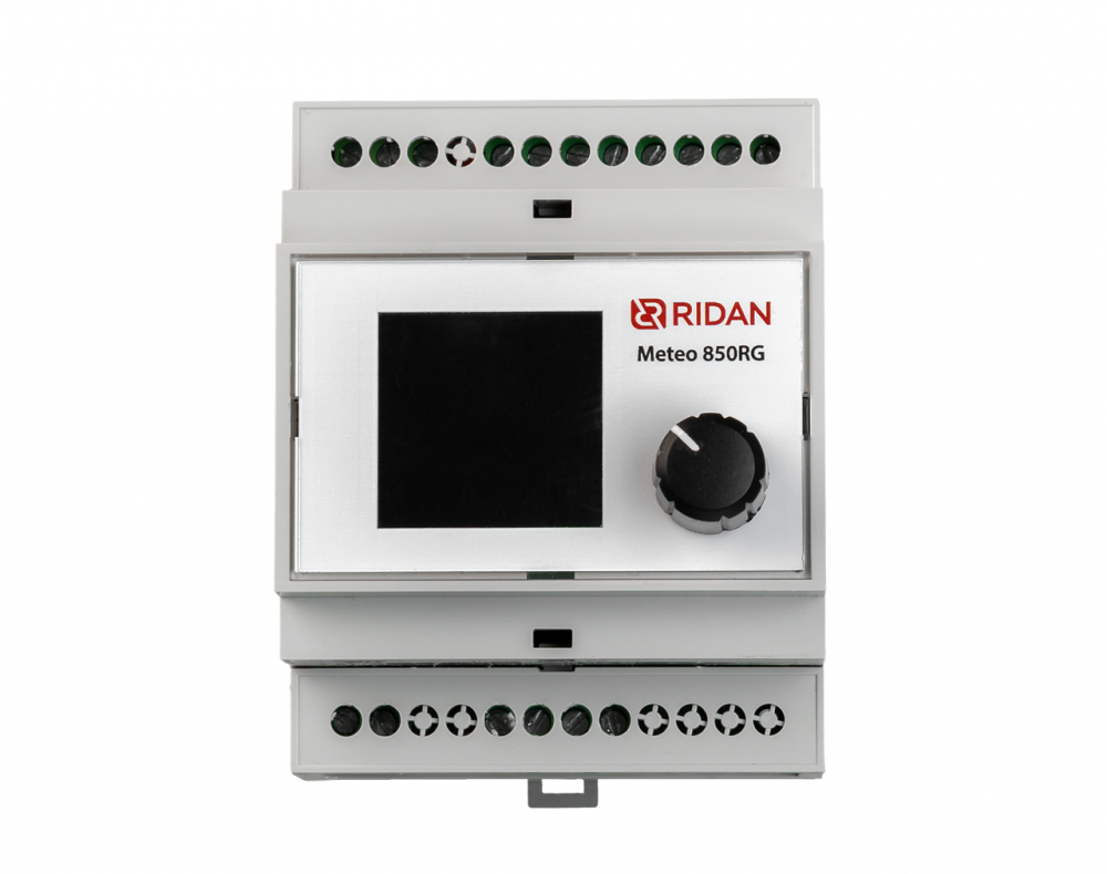 Терморегулятор Ridan Meteo 850RG на шину DIN, с датчиком температуры воздуха в комплекте
