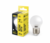 Лампа светодиодная LED 7вт E27 белый матовый шар ECO