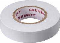 Изолента ОНЛАЙТ 71 676 OIT-B15-20/WH белая