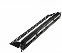 Патч-панель 19', 24хRJ-45, UTP, Cat.5e, 1U