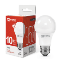 Лампа светодиодная LED-A60-VC 10Вт 230В Е27 4000К 950Лм IN HOME