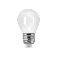 Лампа светодиодная LED 5 Вт 420 Лм 2700К теплая Е27 Шар milky Filament Gauss